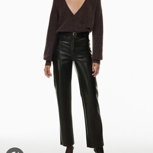 Aritzia Melina Pant Black (vegan leather)
